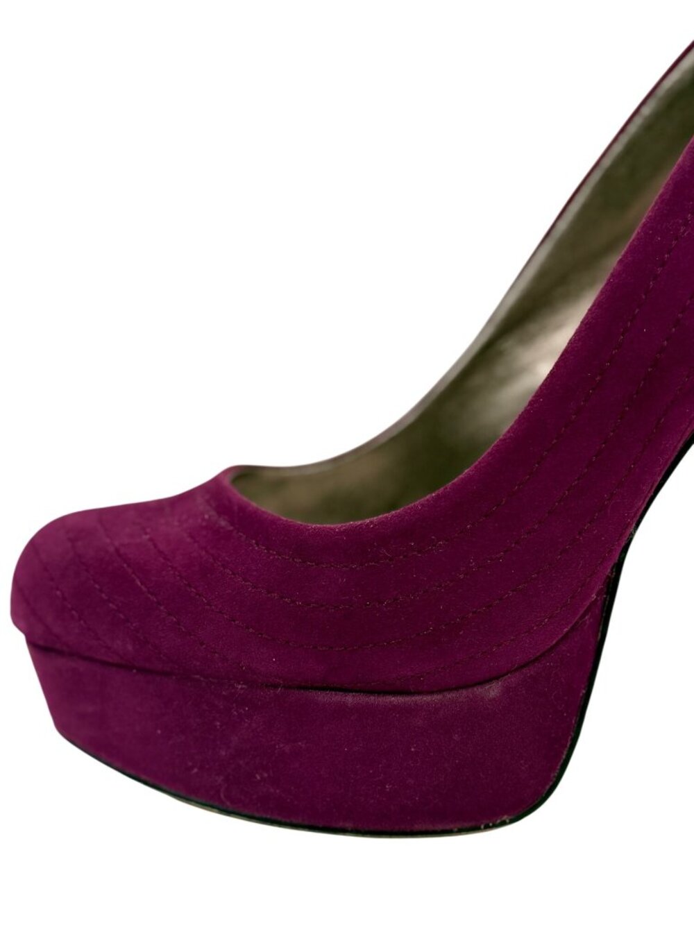 VTG JustFab Purple Platform Block Heels 9 | Vampy Baddie Indie Sleaze McBling - Picture 9 of 16